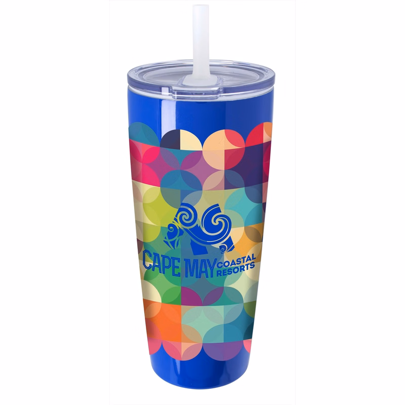 Koozie® Built-in Straw Vacuum Tumbler - 30 oz.