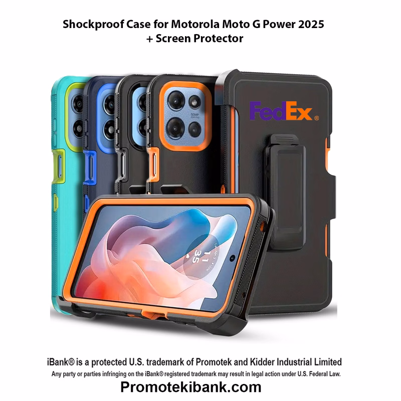 iBank ® Moto G 2026 Shockproof Case + Belt Clip + Screen Glass