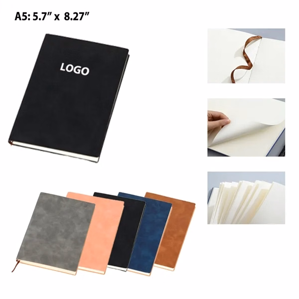 Custom 8.27" Leather Notebook 200-Page Full-Color Print — Corporate Recognition
