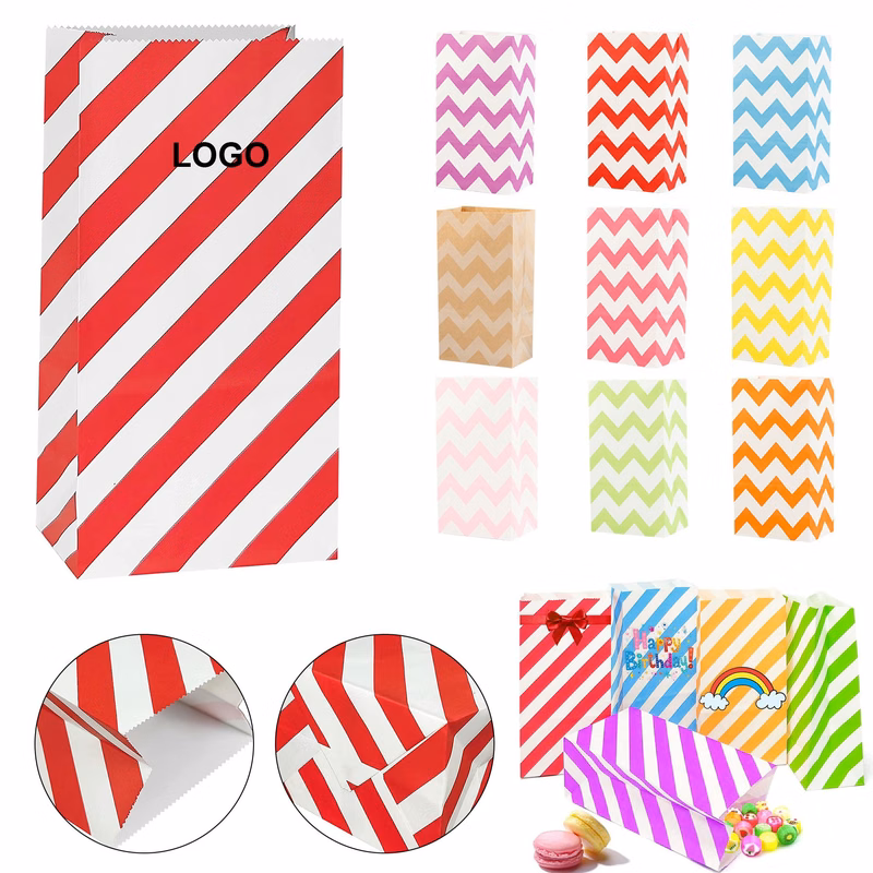 Color Kraft Paper Bags(5.12" x 3.15"x 9.45")
