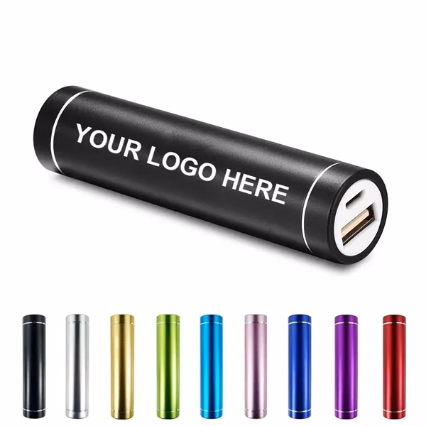 Custom 1200mah Cylindrical Portable Charger with Dual USB Ports — Travel Power Bank