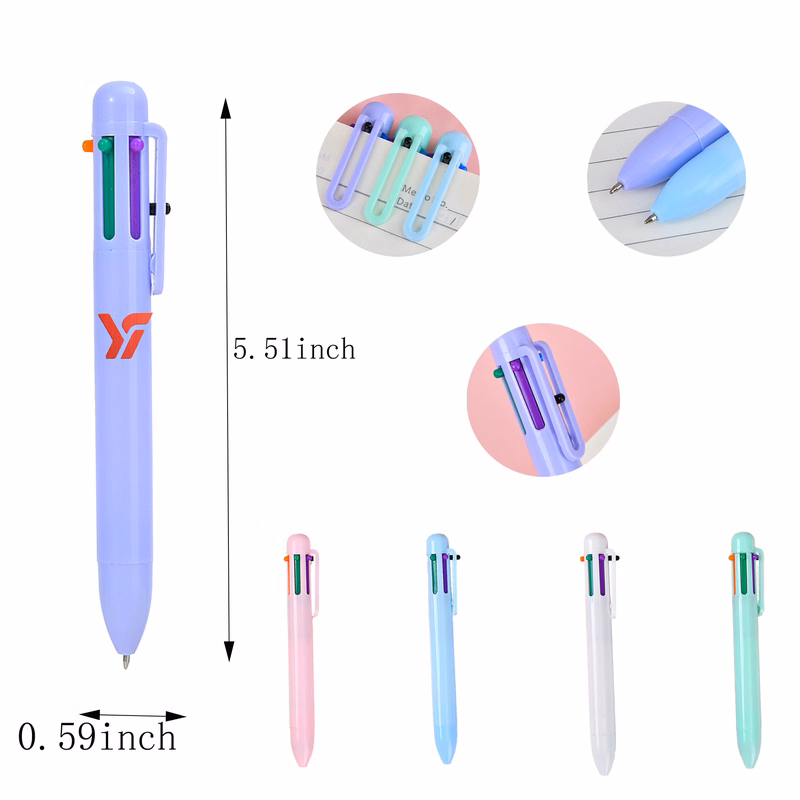 Pocket 6-Color Retractable Pen MOQ50