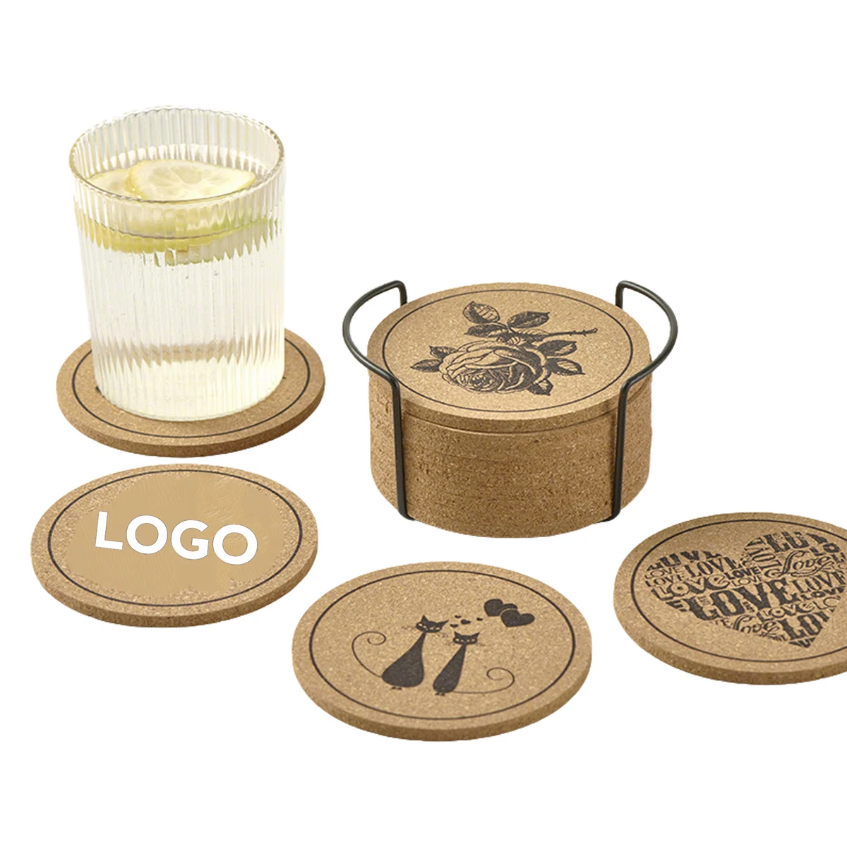Eco Custom Printed Cork Drink Coaster 1