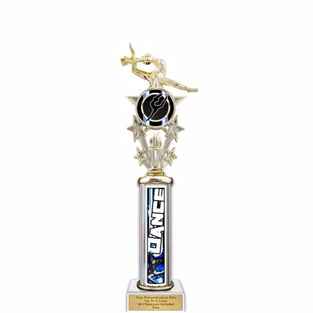 Trophy, 20" Action Matrix Blue Dance 1 column