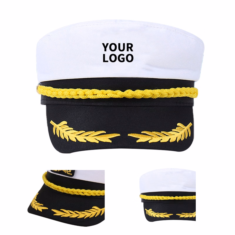 Captain Yacht Costume Hat Adjustable Fit