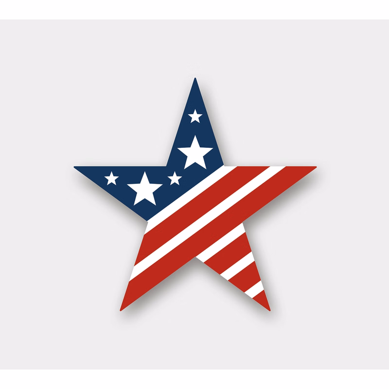 Star - Removable Writeable Matte Sticker - 3.125" x 3"
