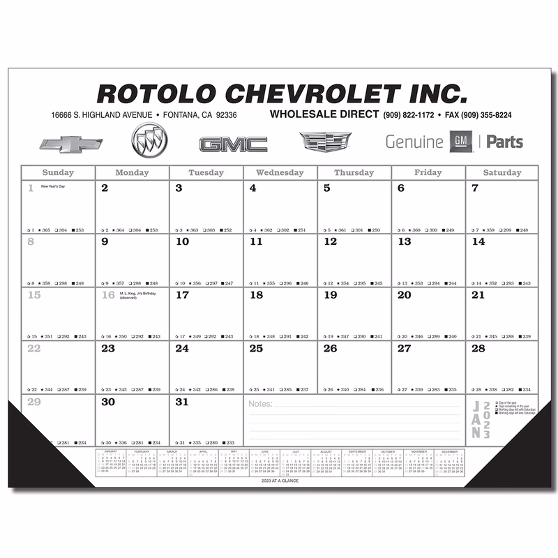 Jumbo Desk Pad Calendar with 12 Month Calendar Desk Pad