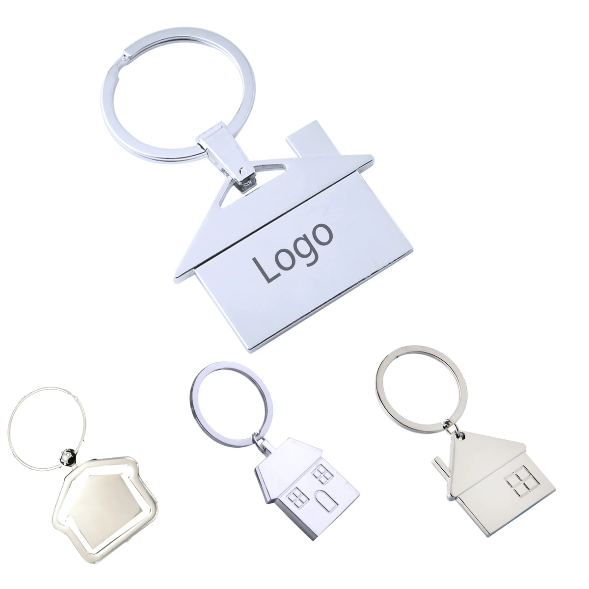 House-Shaped Metal Keychain 1