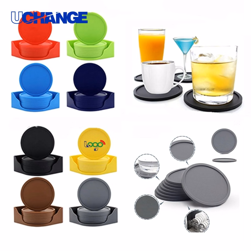 Stylish Silicone Non-Slip Drink Coaster Mat (4" Thick)