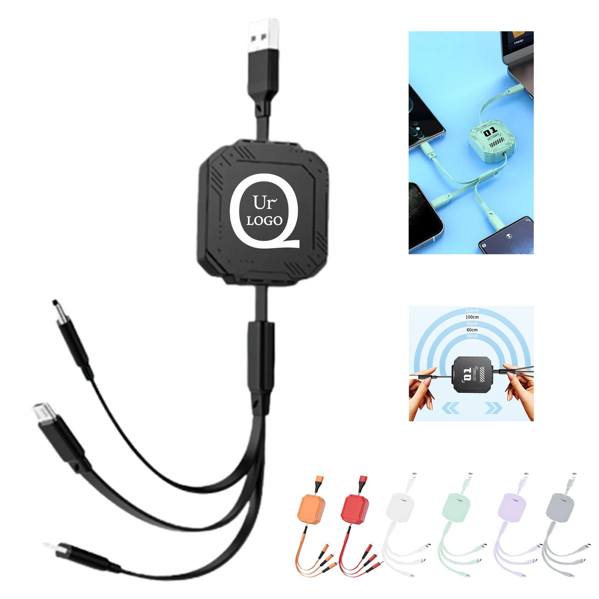 47.2 Inch 3 In 1 Retractable Charging Cable 1