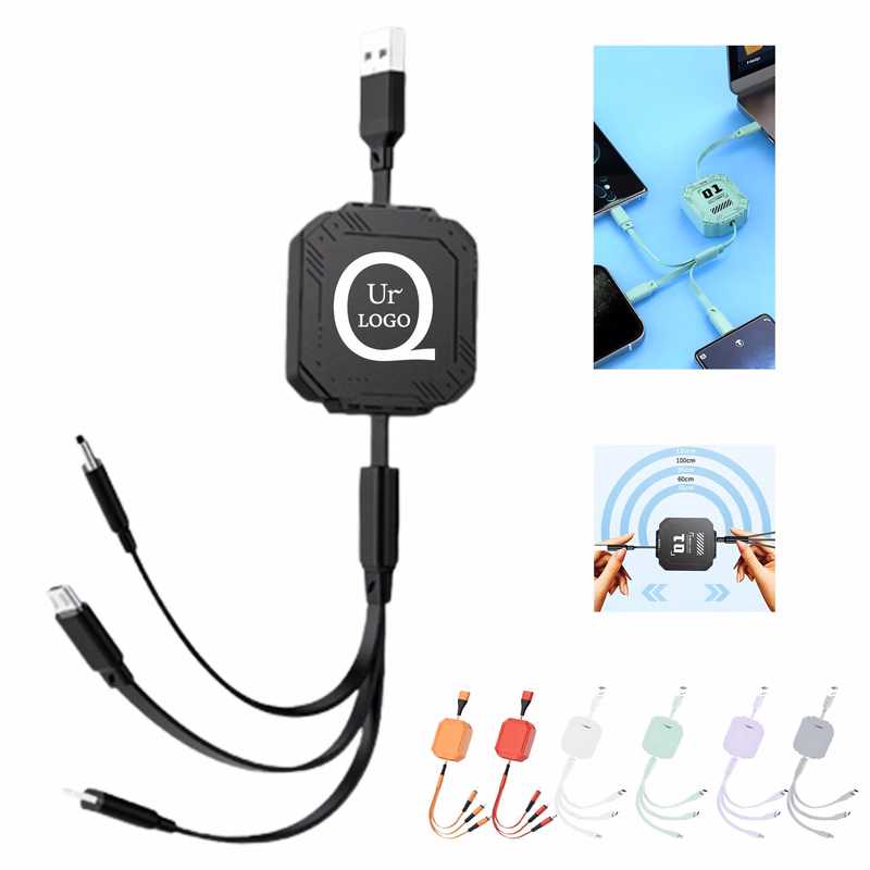 47.2 Inch 3 In 1 Retractable Charging Cable
