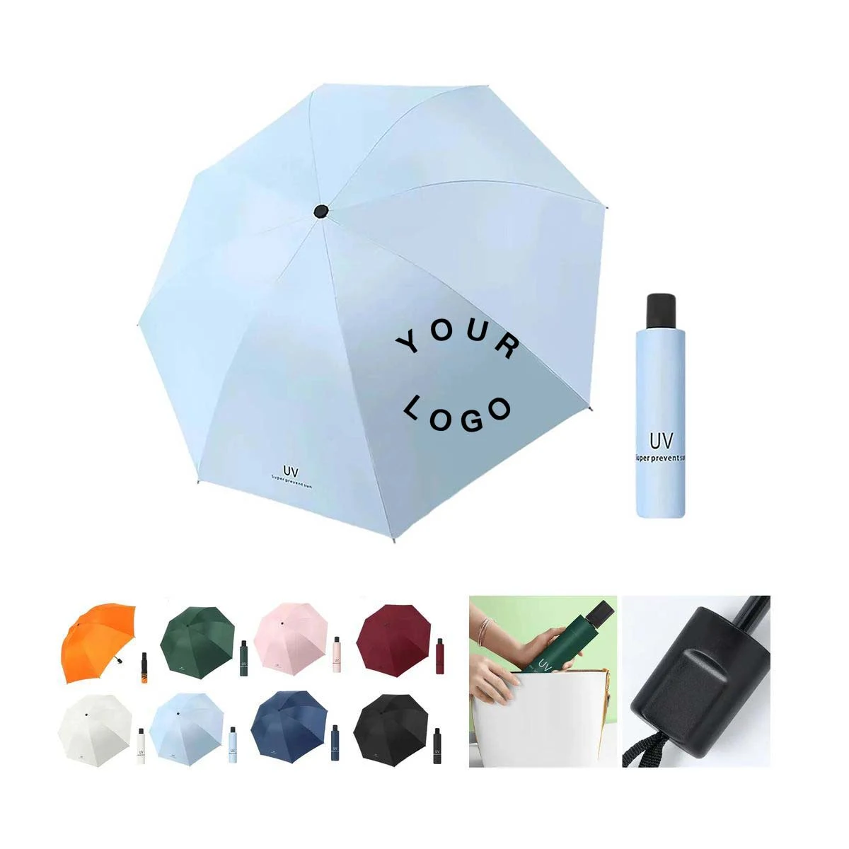 Windproof 8 Rib Umbrella for Rain and Storm Protection 1