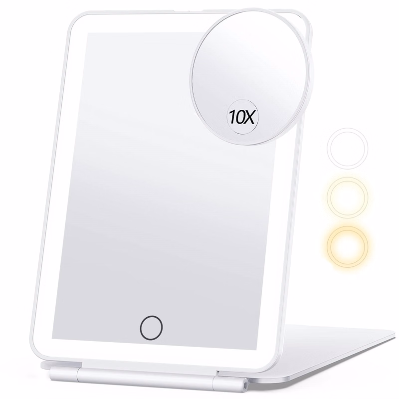 Travel Makeup Mirror with 10X Magnifying Mirror