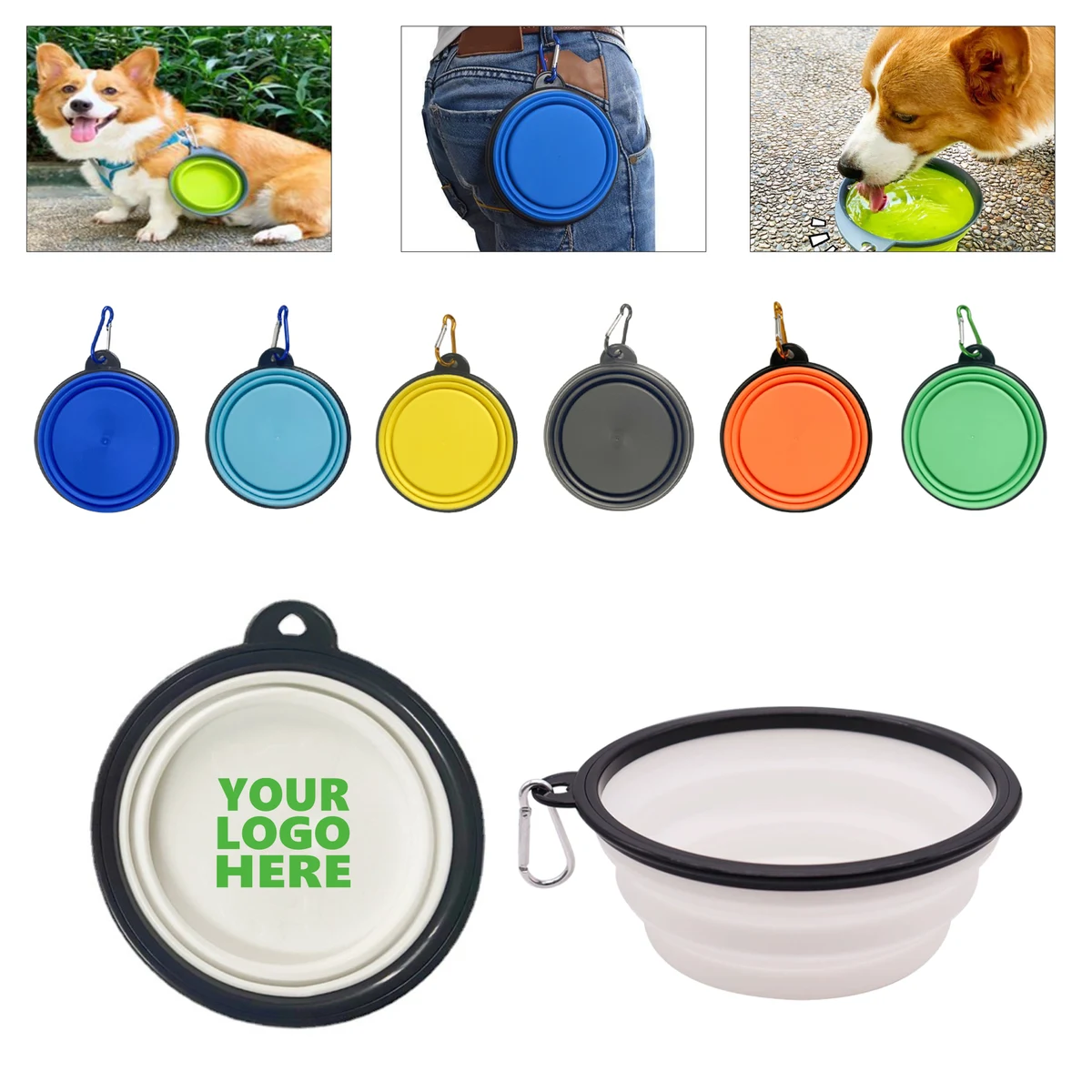 12oz TPE Collapsible Pet Dog Bowl 1