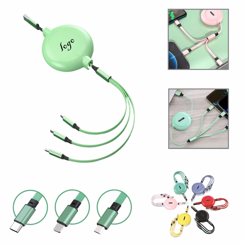 MOQ100 3-in-1 Retractable Portable Charging Cable