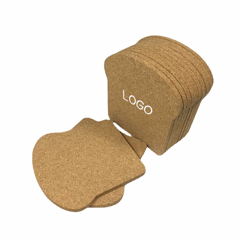 Toast Shape Cork Coaster