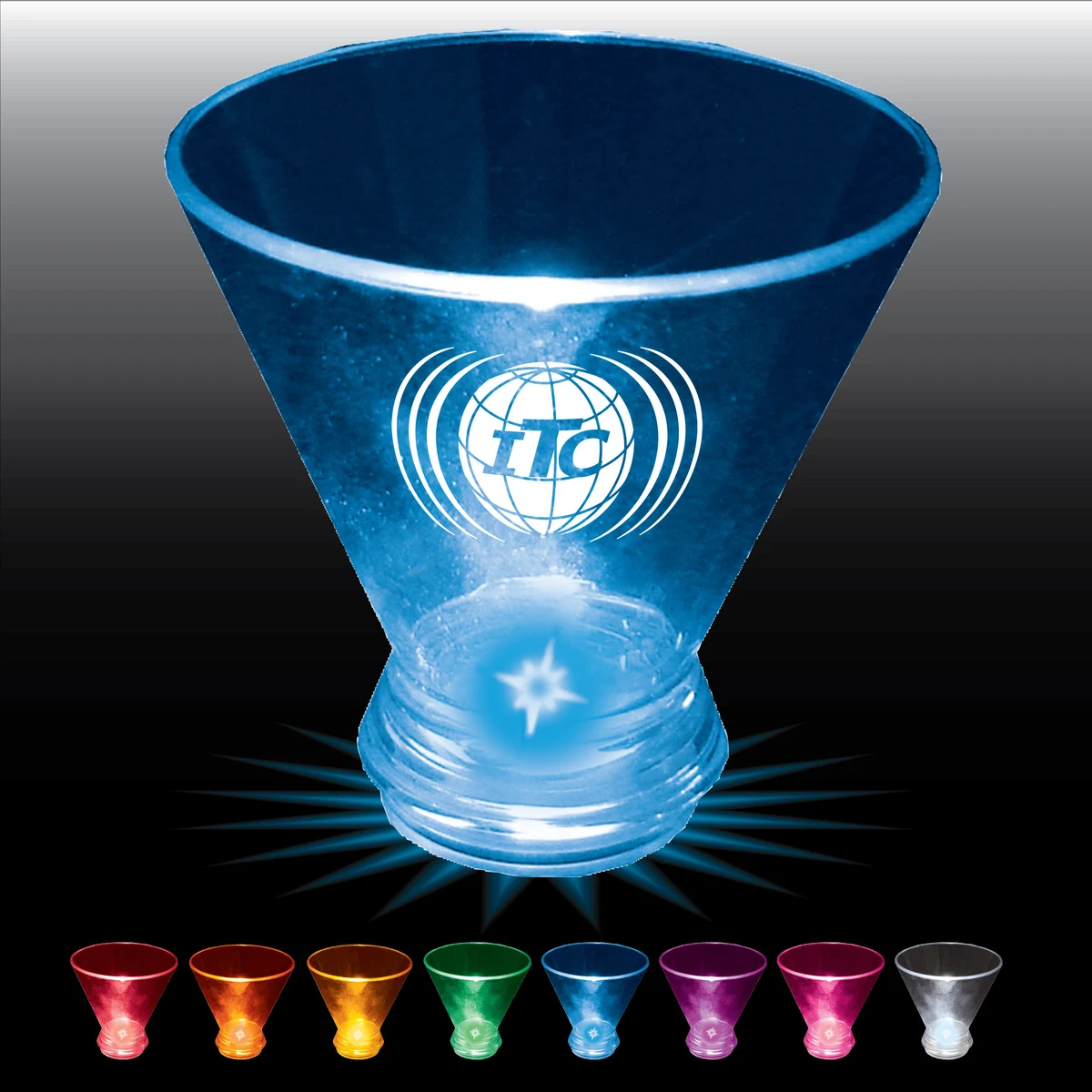 3oz Light Up Plastic Tapered Wine Sampler 1