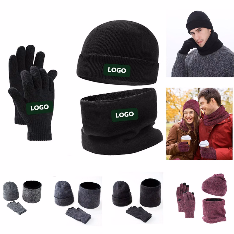 Winter Hat Scarf Gloves Set