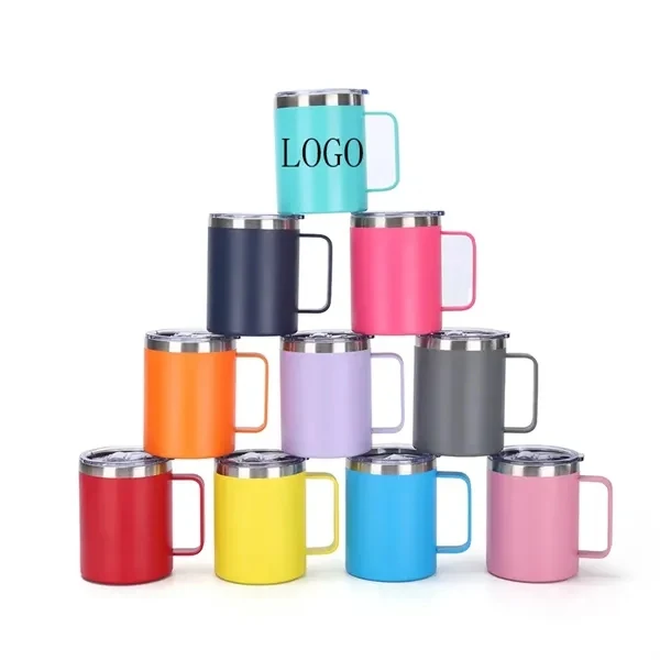 Custom 12 oz Stainless Steel Insulated Travel Mug with Leak-Proof Lid — Promo 1