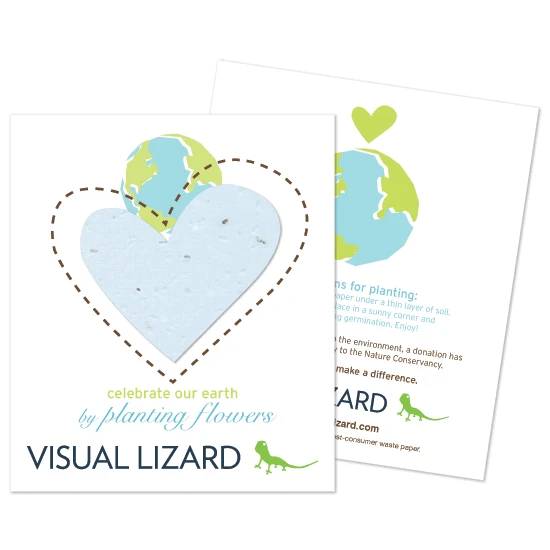 Plantable Earth Day Corporate Flat Cards 1