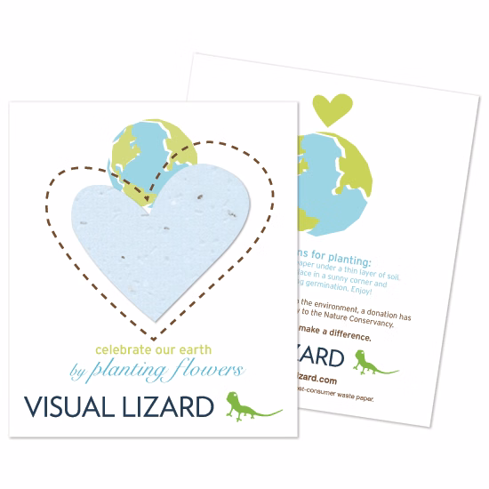 Plantable Earth Day Corporate Flat Cards