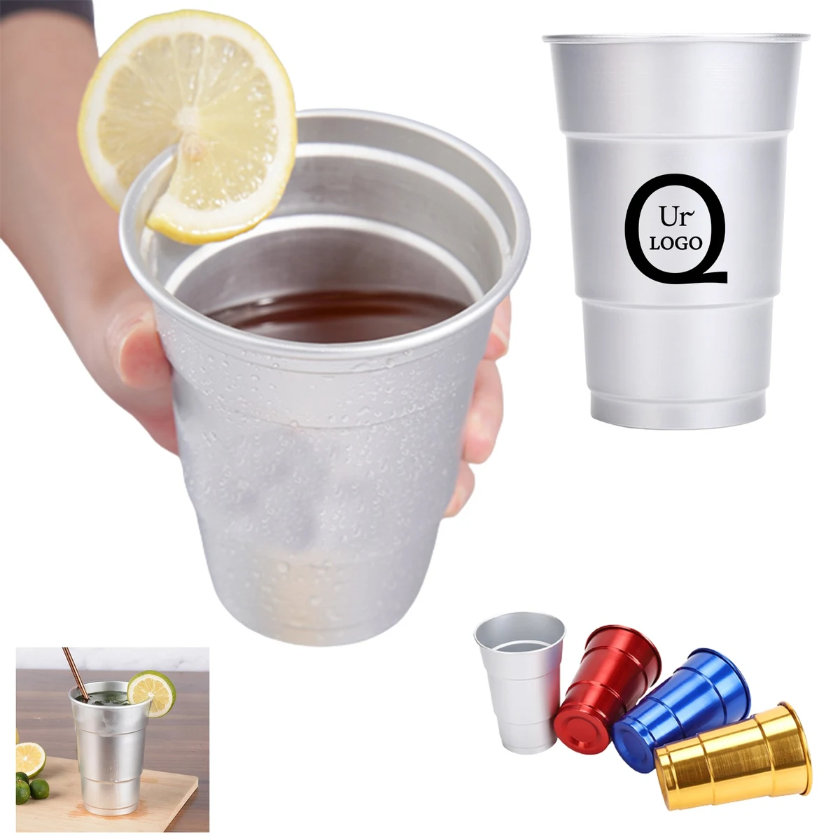16.9 Oz Aluminum Drink Cup 1
