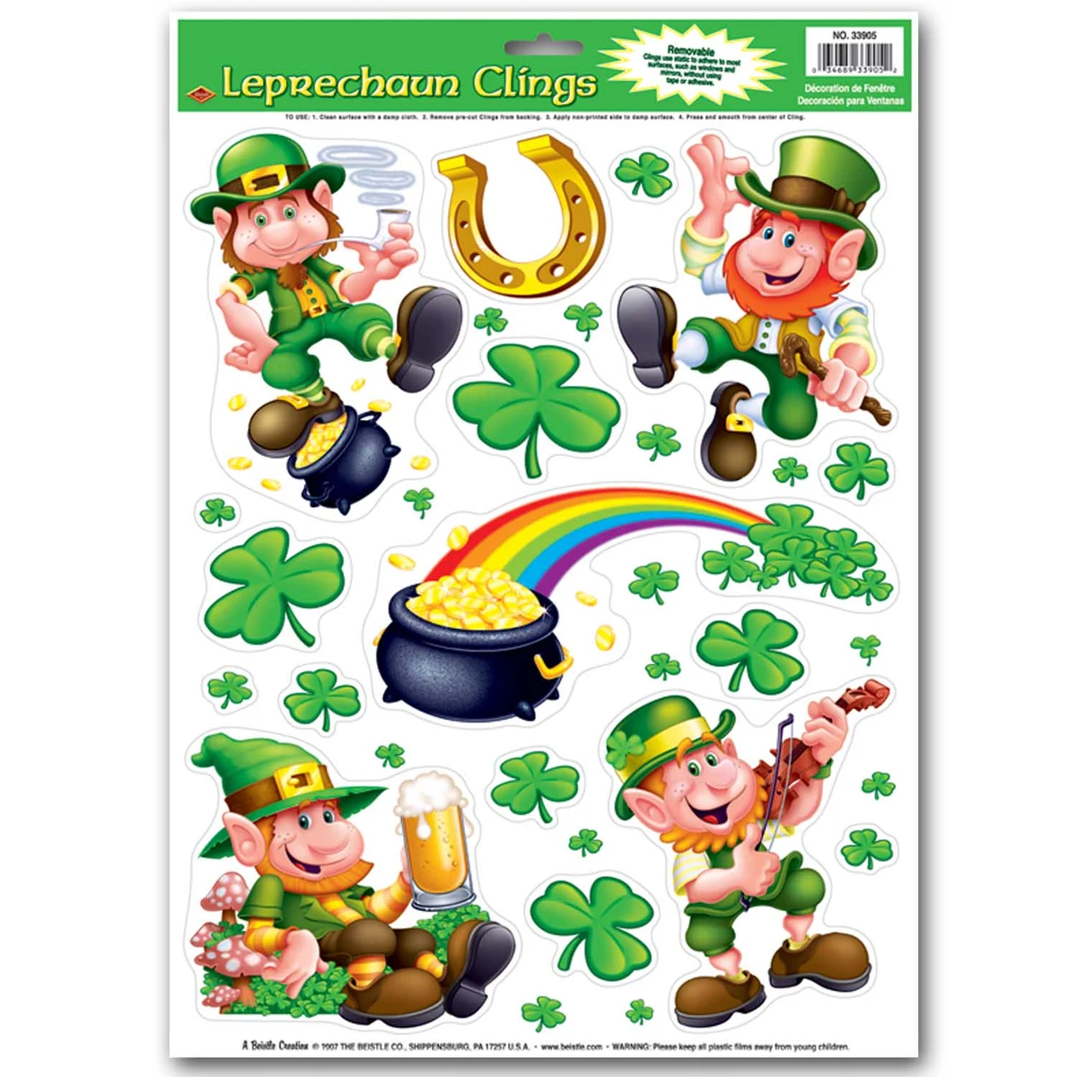 Leprechaun/ Shamrock Clings 1