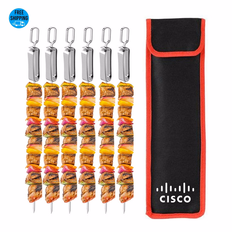 6pcs BBQ Skewers with Slider - OCEAN