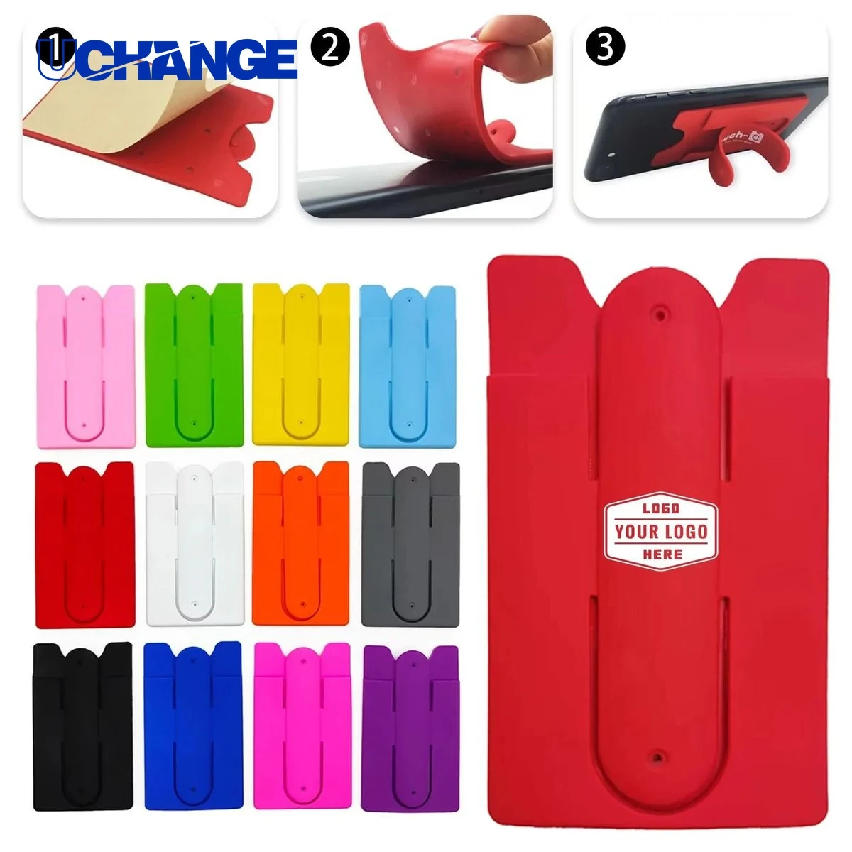 Stick On Phone Wallet Card Holder 1