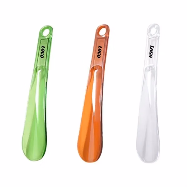 Custom Orange Plastic Shoe Horn 1.58"x9.06" — Travel & Home Shoe Helper