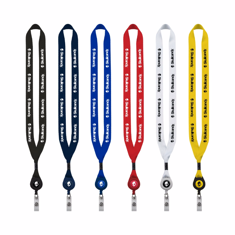 3/4"" Dye-Sublimated Lanyard With Metal Crimp And Retractable Badge Reel