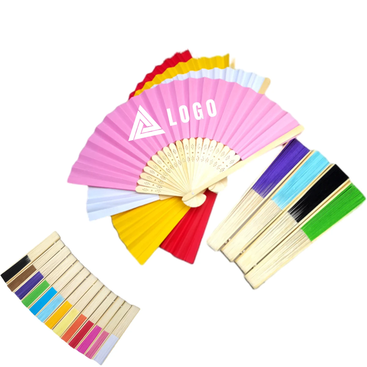 Folding Bamboo Paper Hand Fan 1