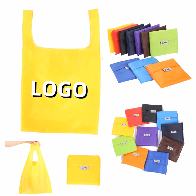 Solid Color Eco-Friendly Foldable Storage Tote Bag