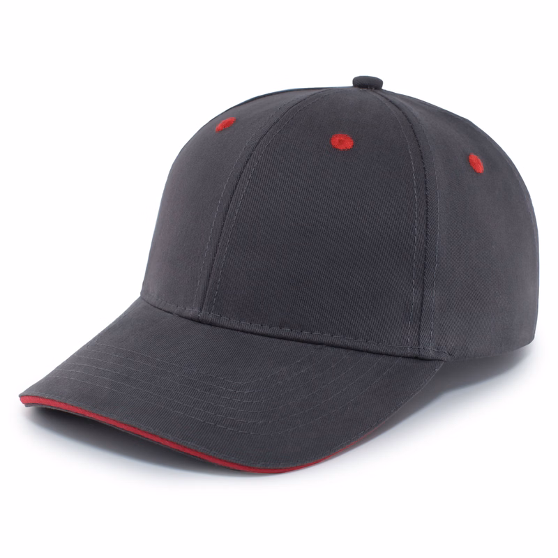 Brushed Twill Cap With Sandwich Bill