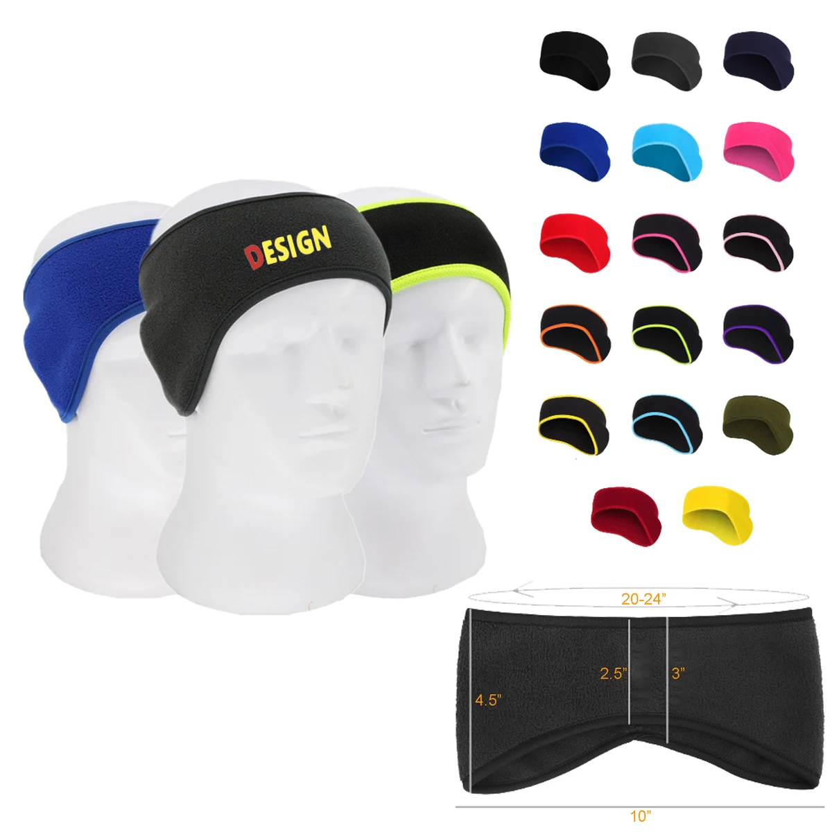 Soft Stretch Fleece Ear Cover Headband 1
