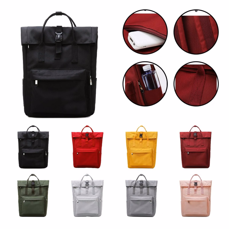 Oxford Roll-Top Laptop Travel Backpack