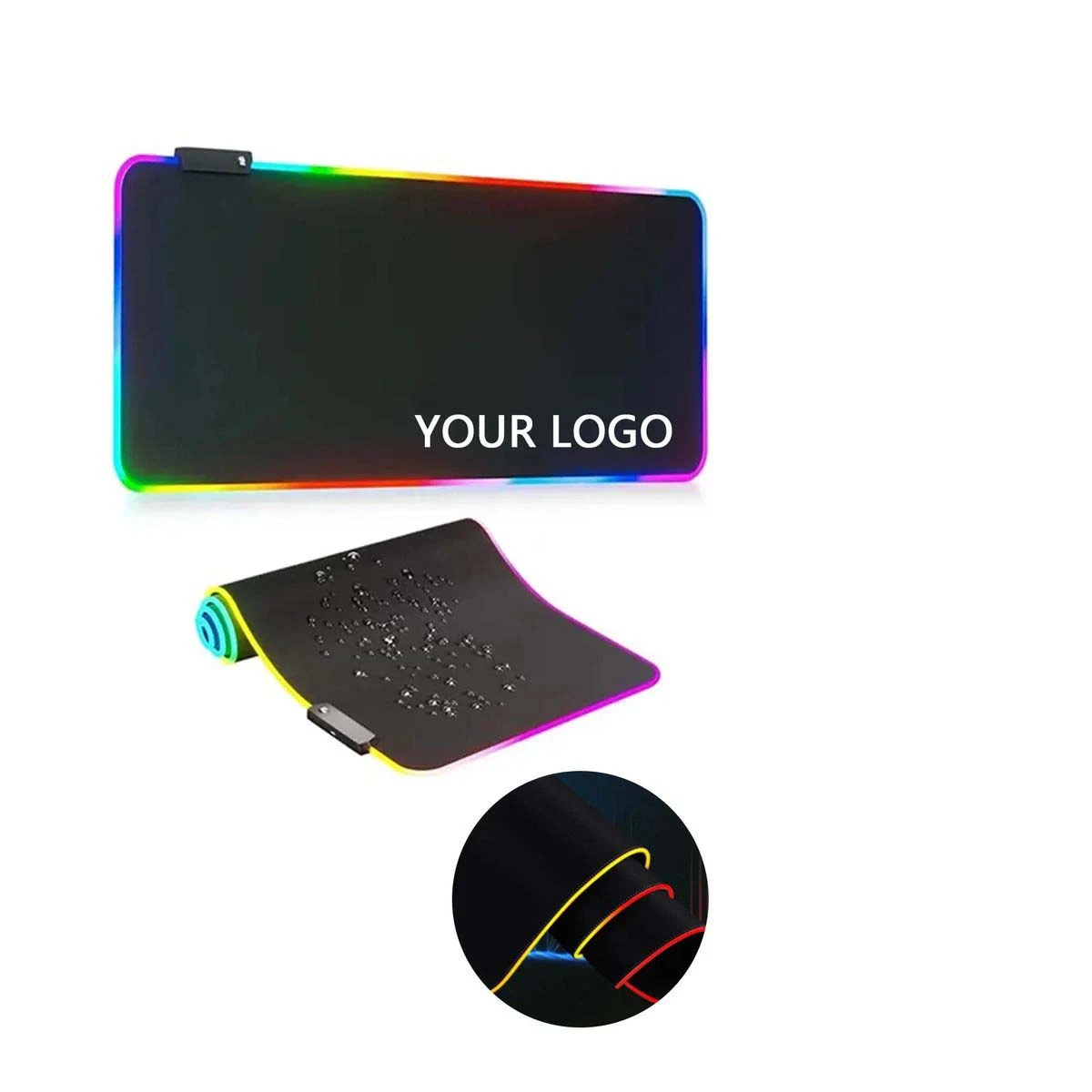 LED Mouse Pad with Button Control Color Switching 1