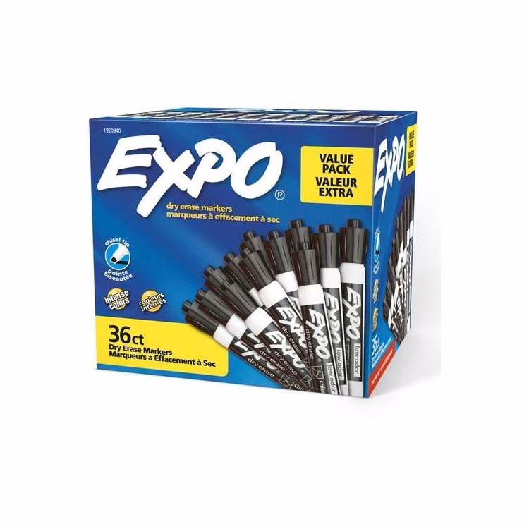 Expo Dry Erase Markers - Black 36 Pack