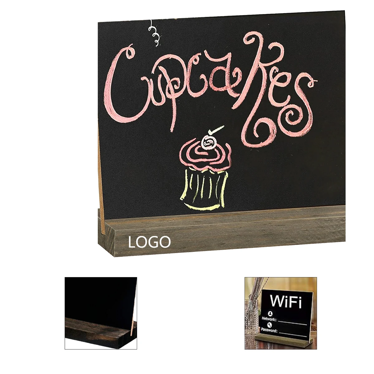 Wood Base Message Chalkboard 1