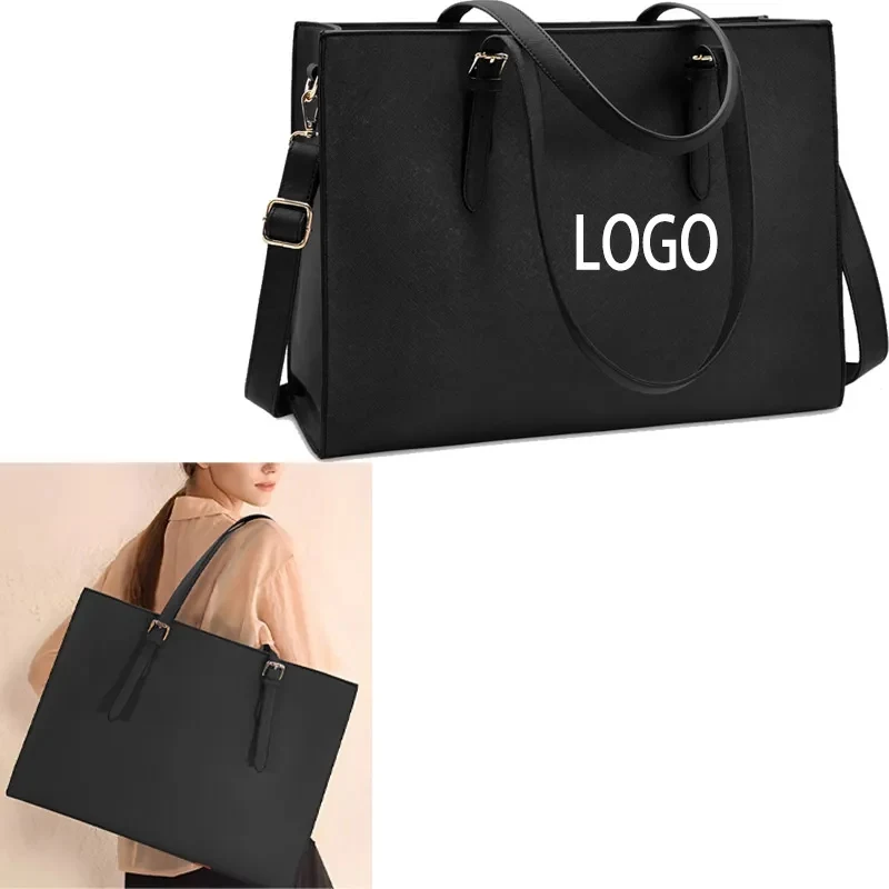 PU Leather Laptop Tote Bag 15.6 Inch 1