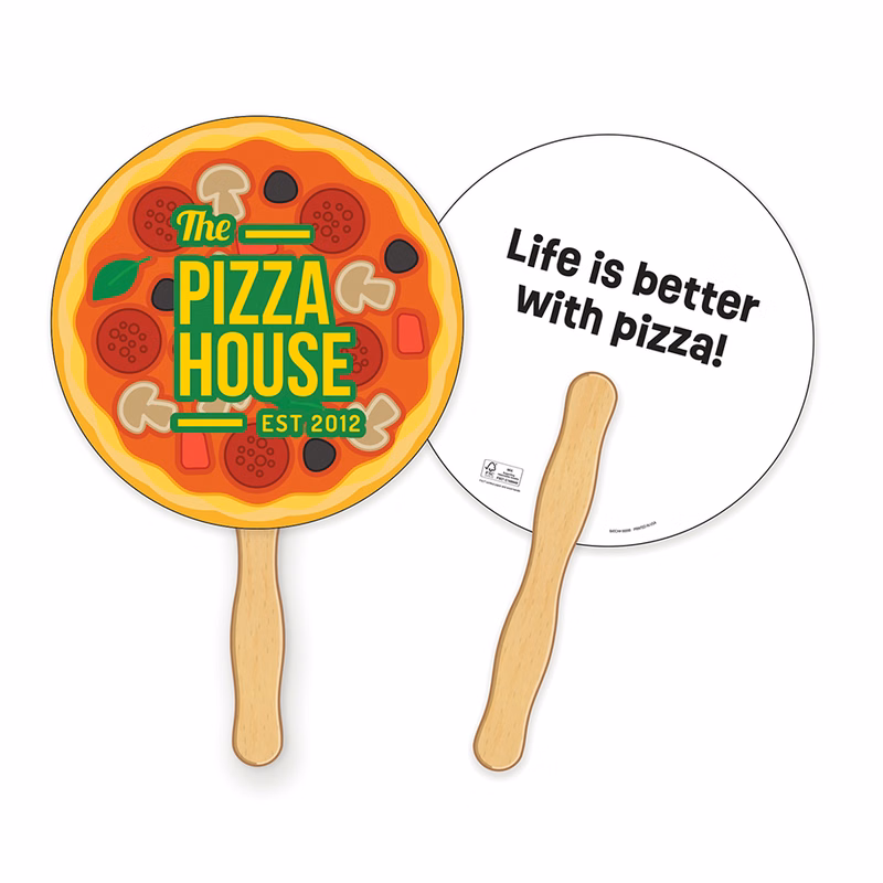 HAND FANS - Full Color, Round Shaped Hand Fan