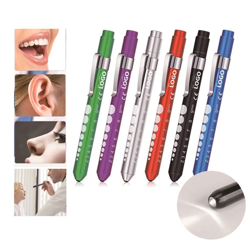 Aluminum Nurse Doctor Checking Penlight With Pupil Gauge