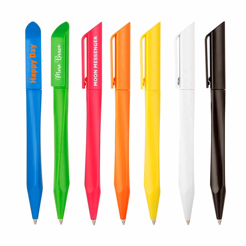 Creative Triangular Twist Plastic Promo Pen