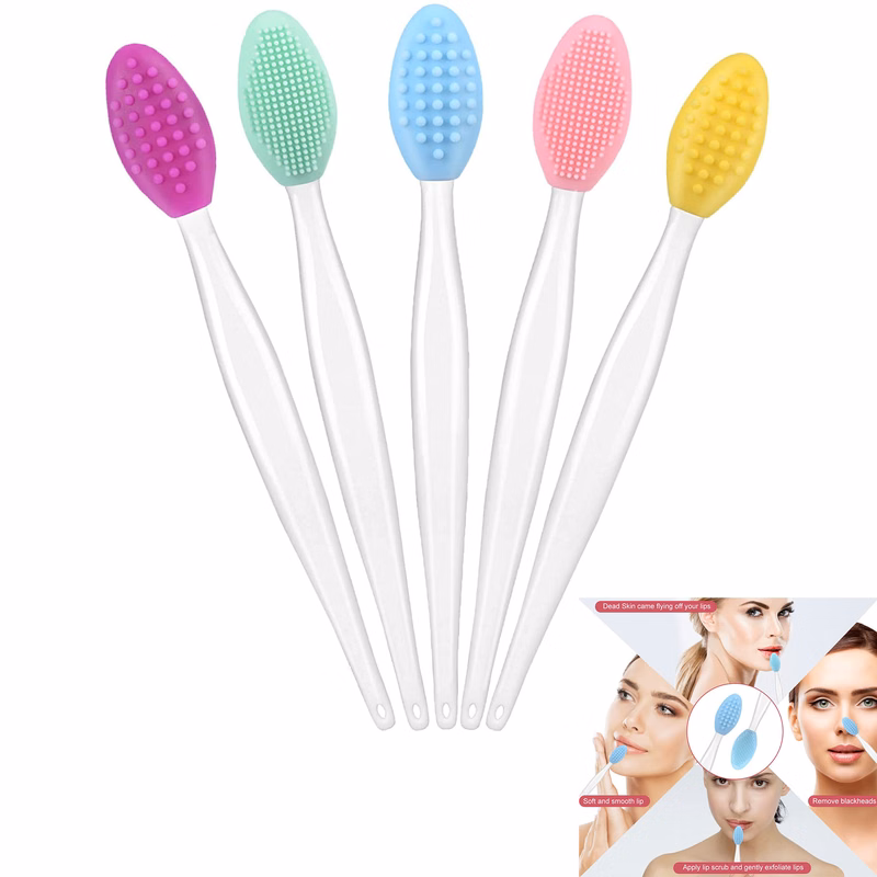 Double-Sided Silicone Exfoliating Lip Brush