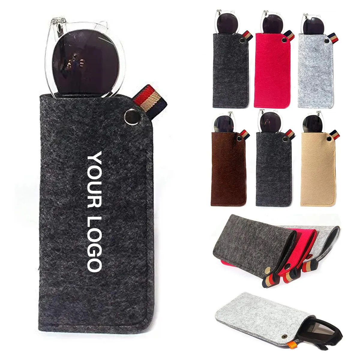 Durable Felt Glasses Case for Daily Protection 1