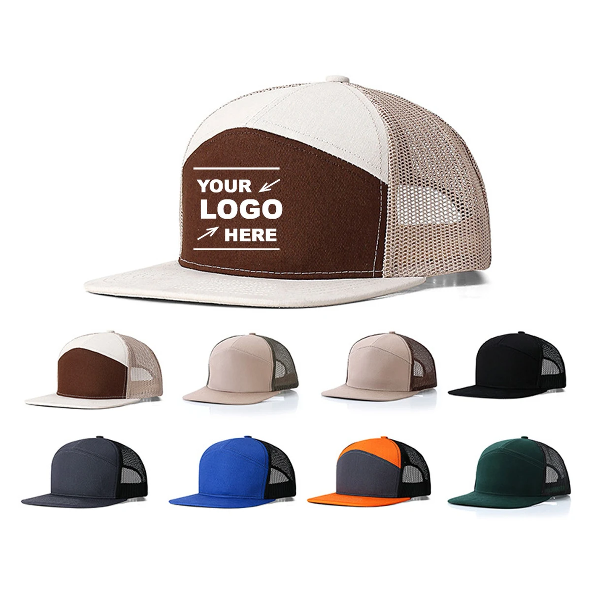 7 Panels Mesh Trucker Cap 1