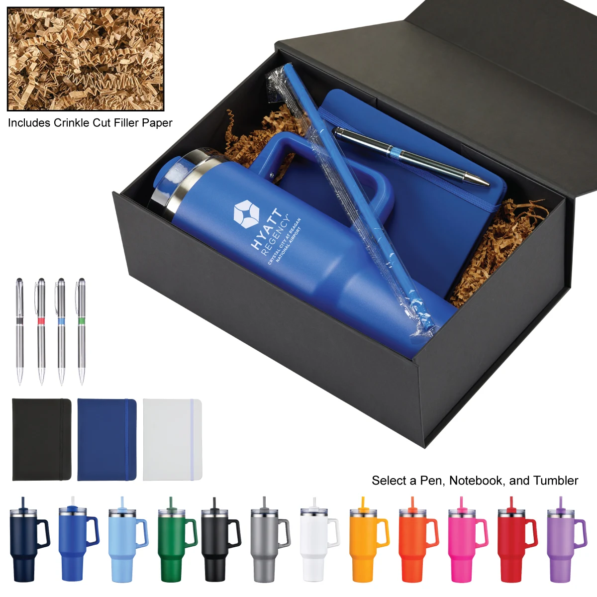 Marigold Tumbler Pen and Notebook Jotter Gift Set 1