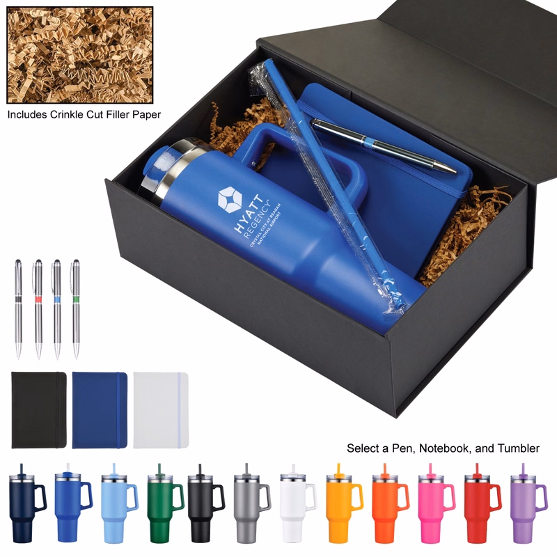Marigold Tumbler Pen and Notebook Jotter Gift Set