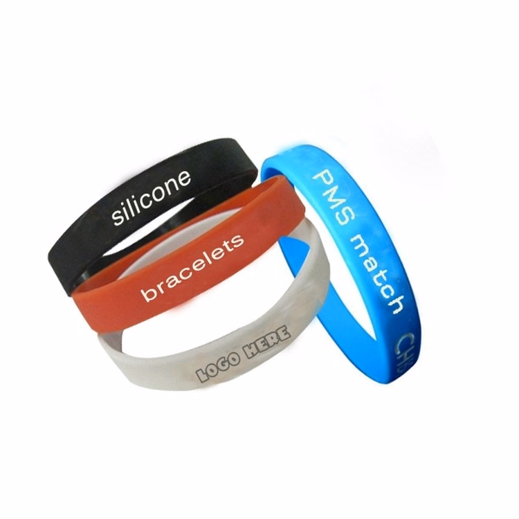 1/2" Silicone Debossed Wristband