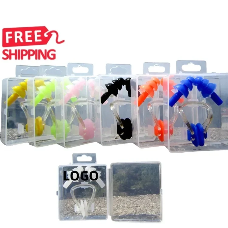 Silicone Swimming Earplugs and Nose Clip Set 1